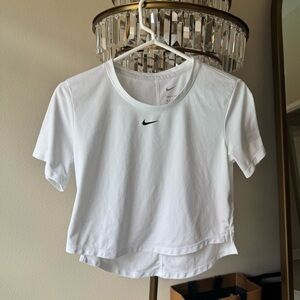 Nike White Polo Crop T-Shirt